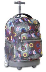 1. J World New York Sunrise Rolling Backpack