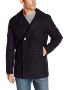 1. Nautica Men's Melton Double-Breasted Peacoat