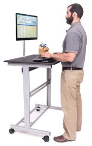 10. Stand Up Desk Store 40 Inch Mobile Adjustable Stand Up Desk