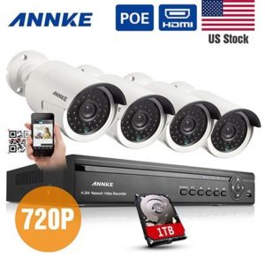 2. Annke 4CH 720P HD POE NVR Security Camera System