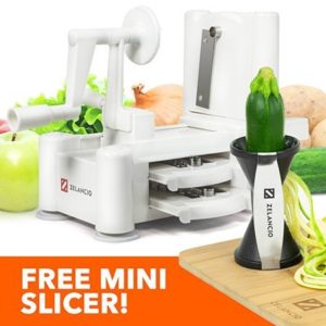 6. Zelancio Tri Blade Plastic Spiralizer