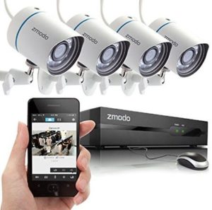 8. Zmodo 4CH 720P PoE NVR HD Security Camera System